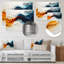 «Orange» et «Sprial», encre rythmique orange, «I», reproduction d'art en spirale abstraite-343674900