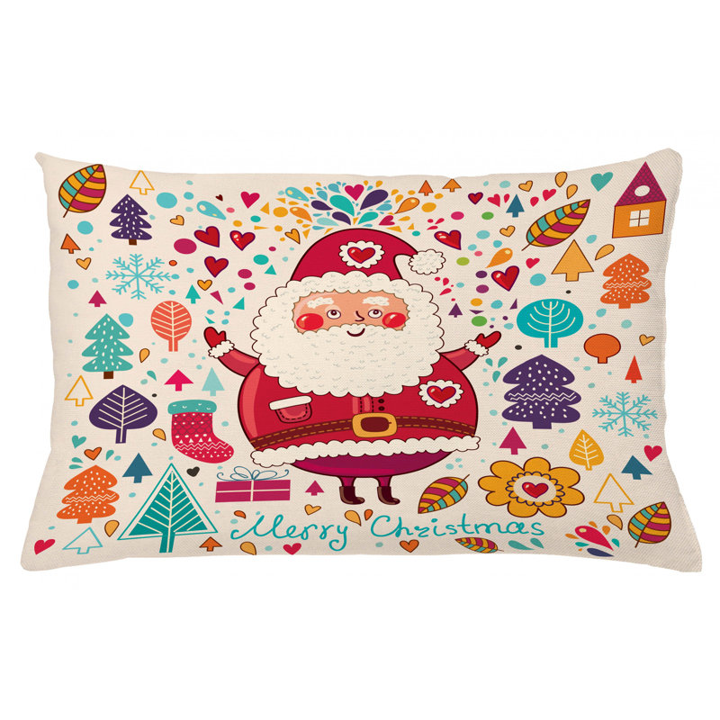 Housse de coussin lombaire intérieur/extérieur christmas, 16 po x 26 po