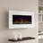 Ivy Bronx 36-Inch Wall Mounted Electric Fireplace - 10-Color LED Flame and 3 Media Backgrounds with Adjustable Brightness and Remote