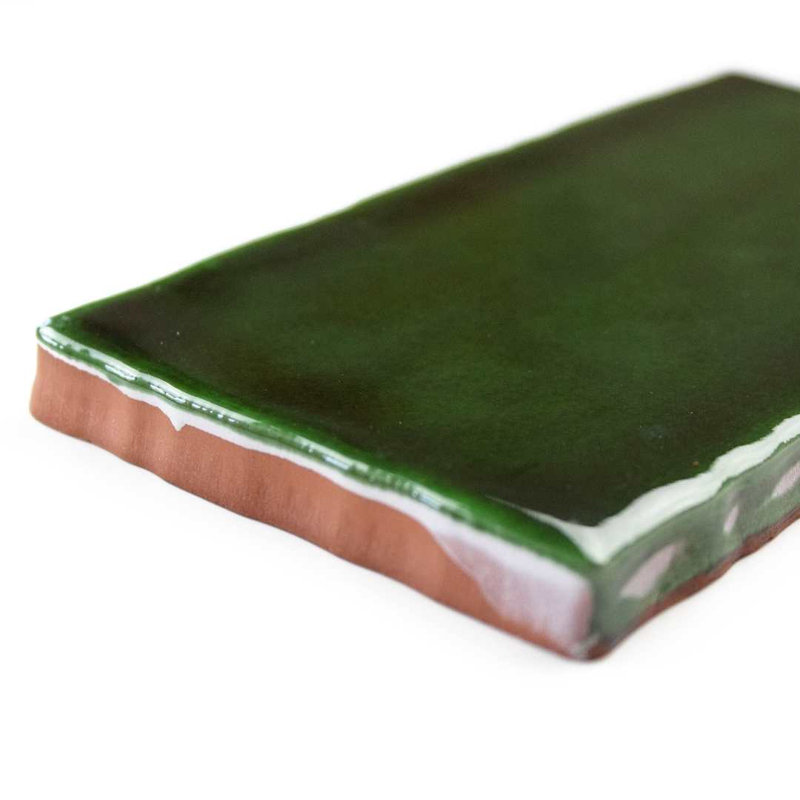 Diana 3" x 6" Ceramic Spanish Subway Tile, Emerald