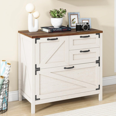 4-Drawer Wood Lateral File Cabinet For Hanging Files Letter/A4/Legal Size