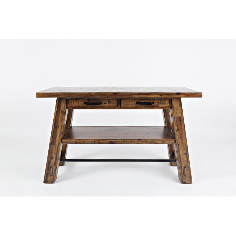 Andreas 50'' Solid Wood Top Console Table