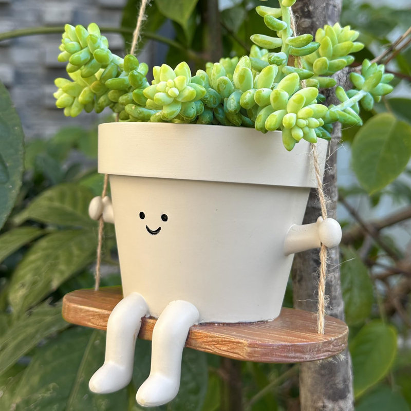 Mignon pot en résine avec drainage