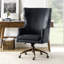 Fauteuil de direction pivotant en cuir véritable Heeg-102291126
