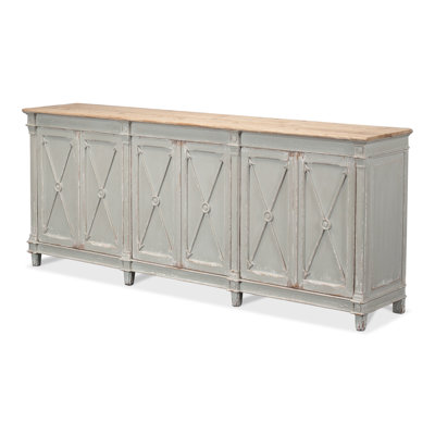 Monarda 96" Wide Pine Wood Sideboard by Gracie Oaks
