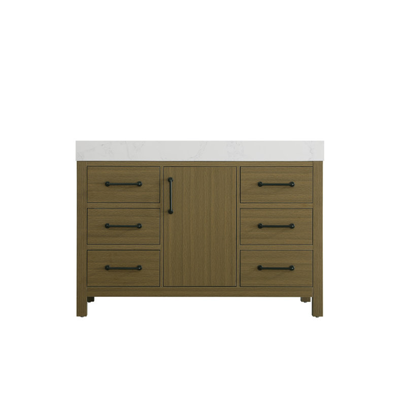 48 inch Single Bathroom Vanity_Traditional_VF60648, Chestnut Brown