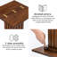 Safira Solid Wood Rectangular Top Side Table