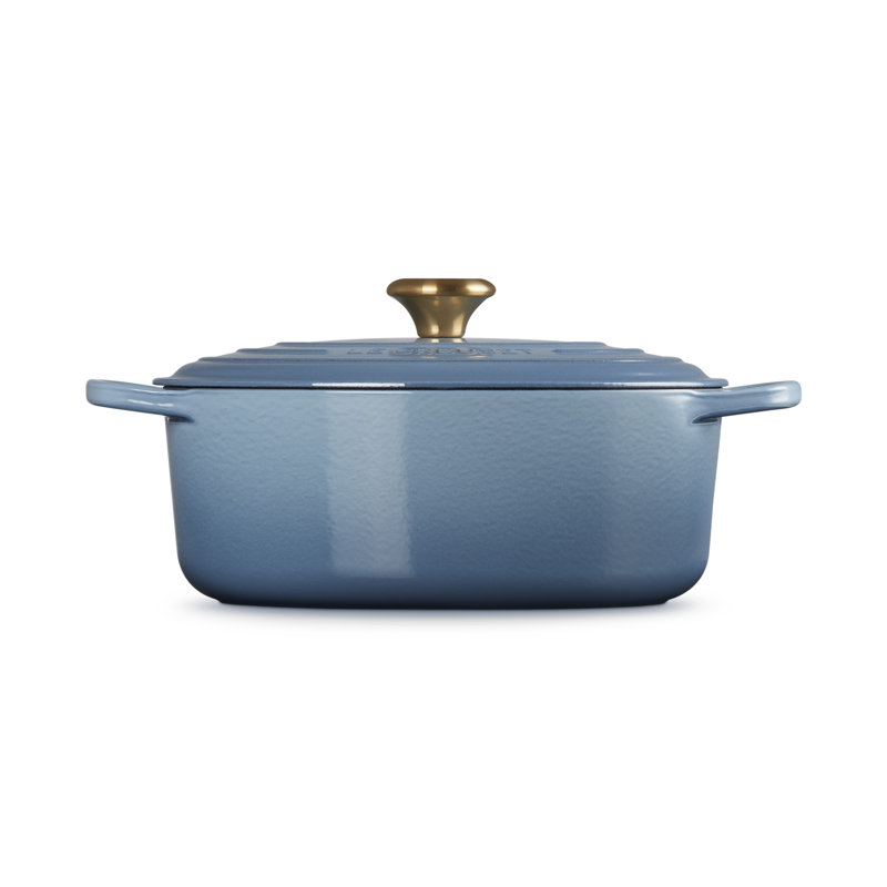 Le Creuset Signature Cast Iron Oval Casserole, Chambray, 29cm / 4.7L