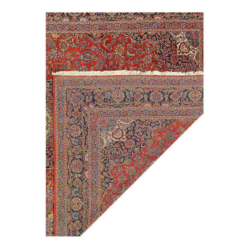 Persian Hand knotted Vintage Kashan 10'5'' X 16'