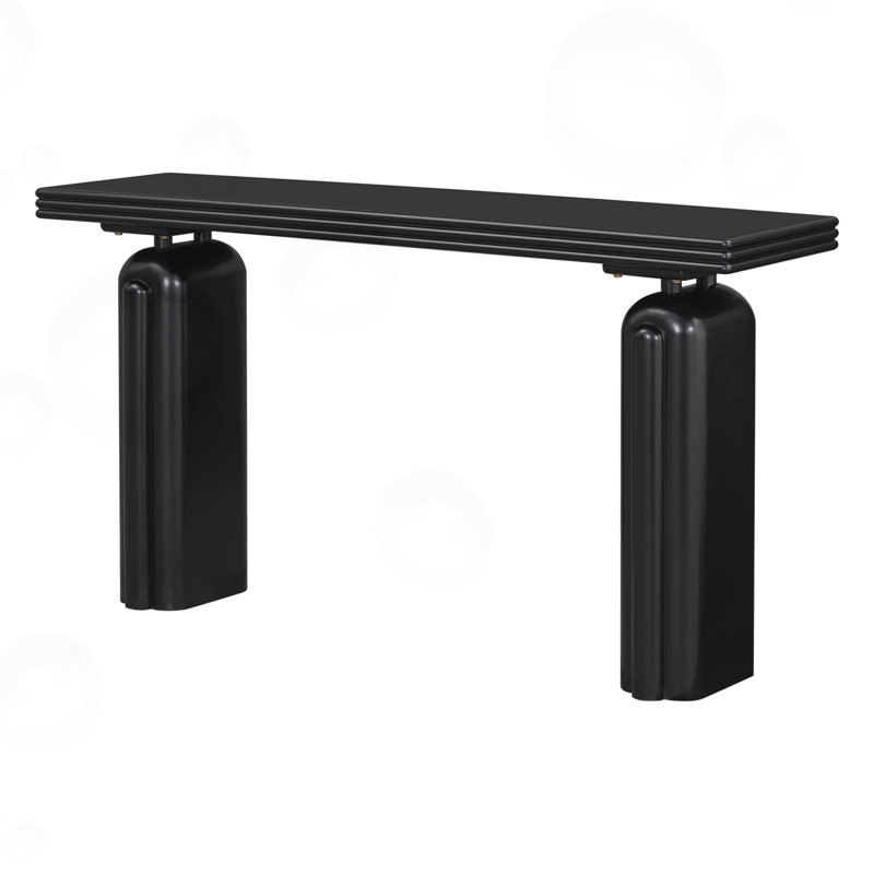 Console de luxe en placage d'acacia, Noir