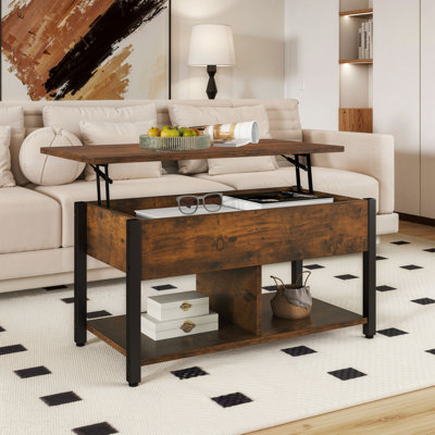Table basse à plateau relevable