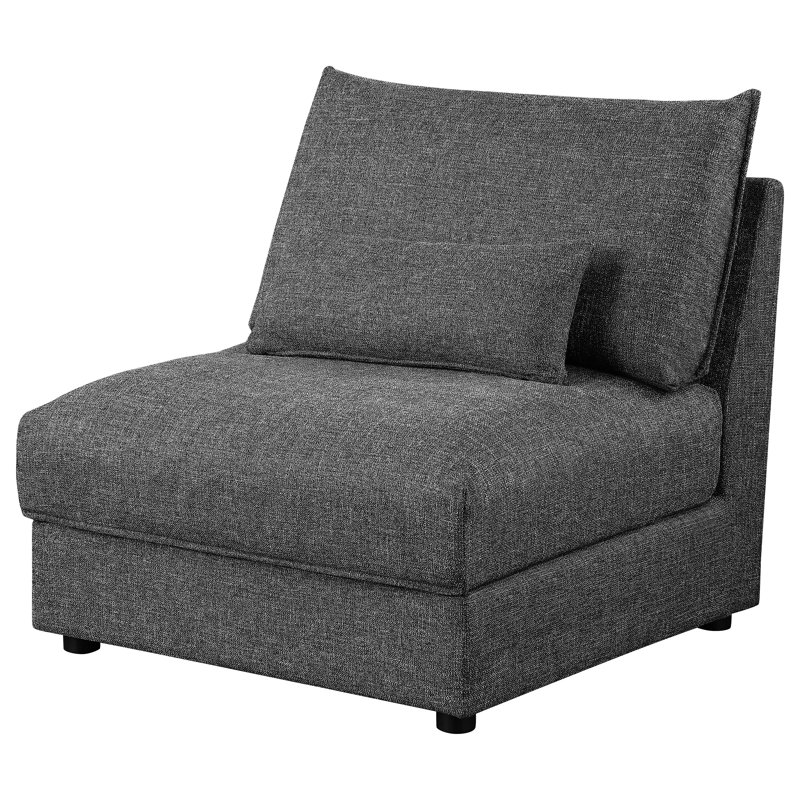 Fauteuil Janellen rembourré à peine noir