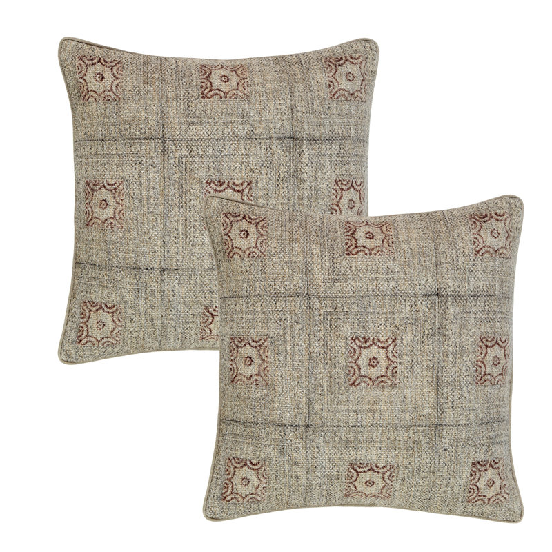 Ensemble de housses de coussin 100% coton Vintage