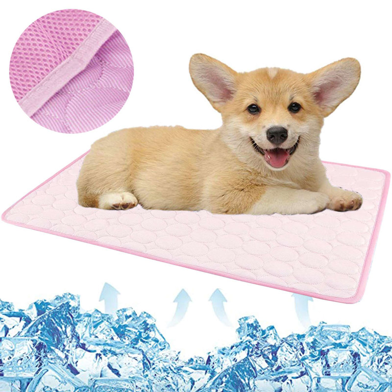 Coussin de refroidissement pour chien, H 0,4 po x l 15,2 po x P 18,5 po, Rose