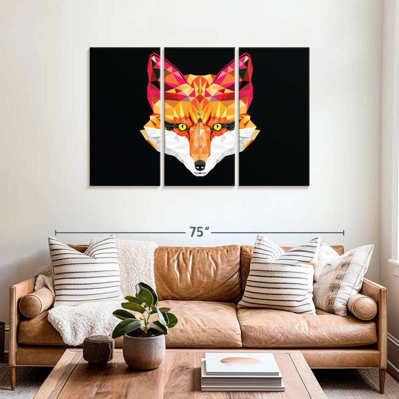 Geometric Fox, 36" H x 57" W