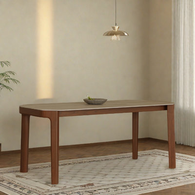 Ash wood solid wood rectangular dining table