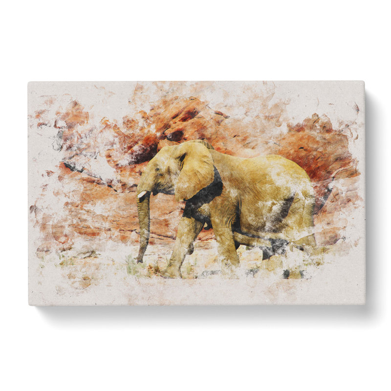Elephant Vol.6 - Wrapped Canvas Painting, 40cm H x 60cm W x 3cm D
