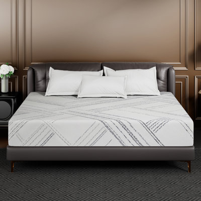 Cooling gel Memory Foam Mattress With Washable Zipper Cover，Mattress In A Box by Alwyn Home