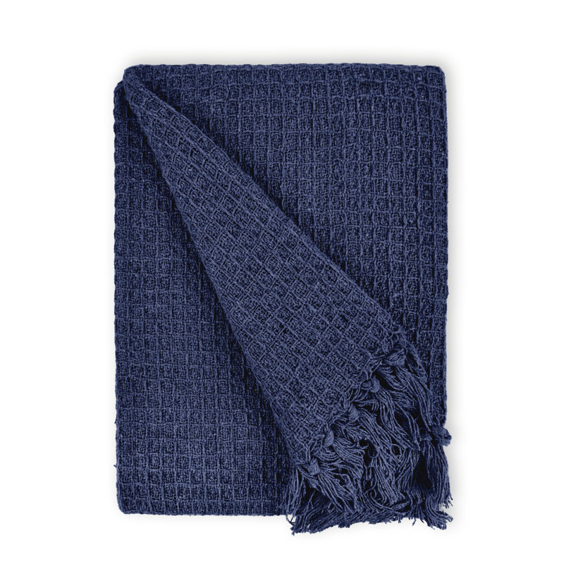 Vitela Throw Blanket, 127 x 152cm, Navy