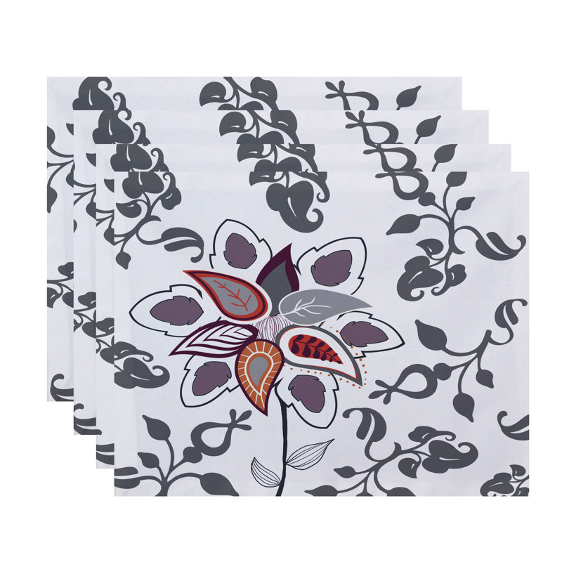 Ensemble de napperons 4 pièces Gordonsville, Gris