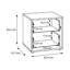 43.4 cm W Bedside Table