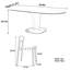 Ensemble de table de salle à manger ovale 31,5 po Creamy Hues Rock Plate-101945504