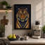 Tiger and Mandala Japandi - Wrapped Canvas-940700064-940700086
