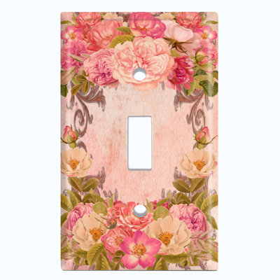 Patterned 1 - Gang Toggle Light Switch Standard Wall Plate