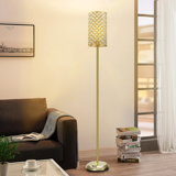 Heidee 66.5" Elegant Crystal Floor Lamp Modern Standing Lamp with On/Off Foot Switch