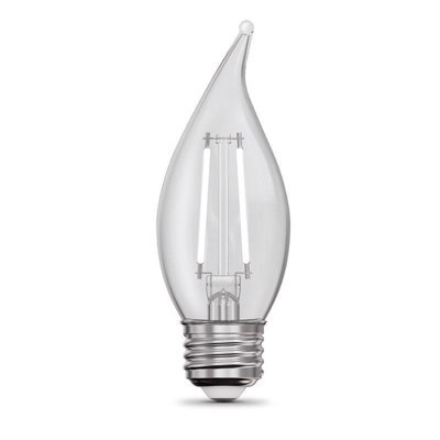 Ampoule à filament DEL blanc doux Feit BA10 E26 (moyenne) de 60 watts, paquet de 2