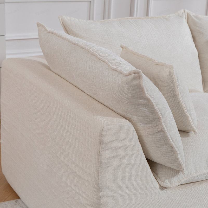 Canapé modulaire surdimensionné Cloud Couch True Relax Comfy Couches, Blanc gaufré