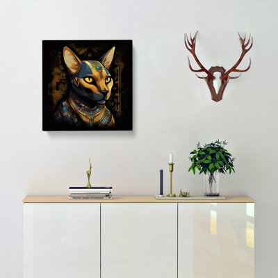 Egyptian Cat Liquify No.1 - Wrapped Canvas