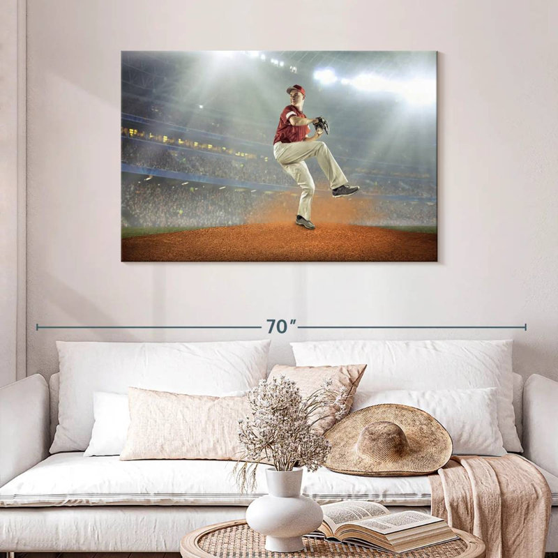 Sireci Baseball Pitcher Stance, 30" H x 45" W