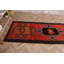 Tapis turc vintage tissé à la main en orange vif pour une décoration traditionnelle bohémienne