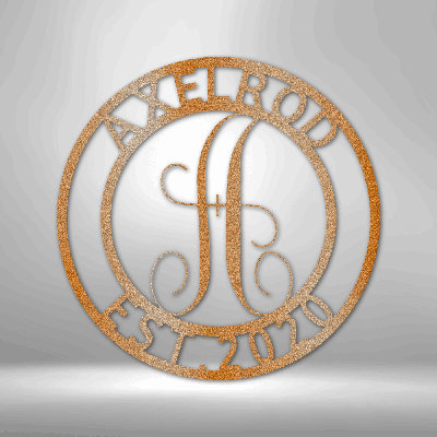 Personalized Family Name Steel Sign Steel Art Wall Metal Decor