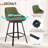 Absalom Modern Industrial Swivel Upholstered 25.6'' Linen Counter Stool with Metal Frame-505018660-484732096