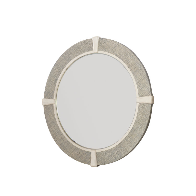 Caribe Flat Beveled Wall Mirror, French Gray/Peninsula, 45" x 45"