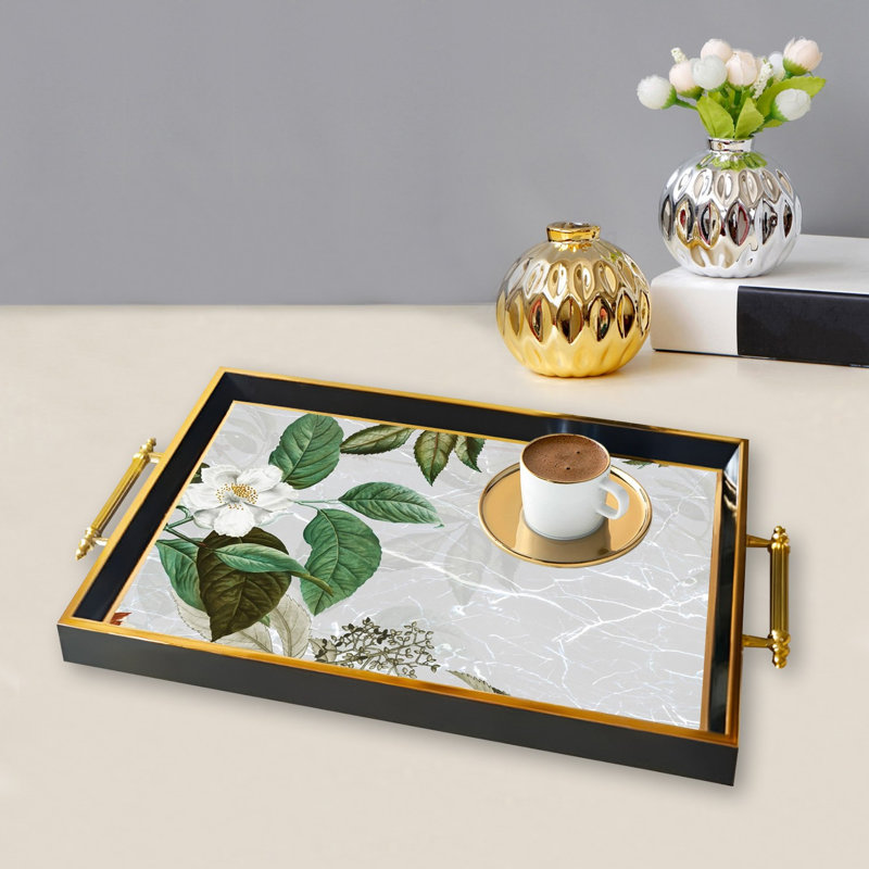 Elegant Glass Tray, 19.7 x 11.4 x 1.4 inches | 100% Durable Glass Construction | Easy to Clean with Damp Cloth | Ideal for Serving, Decorative Display, and Organizing | Stylish Addition to Home Décor