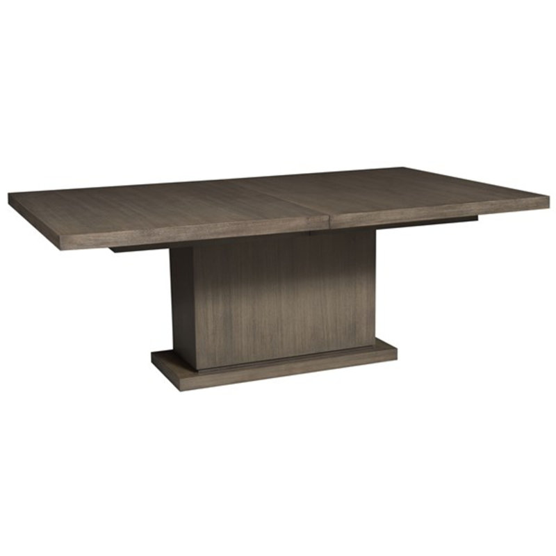 Bradford Extendable Teak Solid Wood Pedestal Dining Table