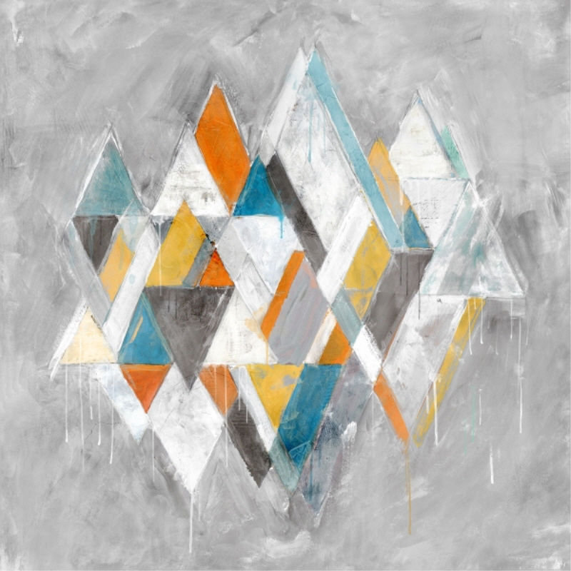 Ups and Downs II par Elena Carlie - Peinture, Plexi, H 36 po x l 36 po x 1,5 po