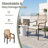 4-Person Square Patio Dining Set With Cushioned Rattan Chairs-793416024
