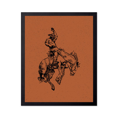 Cheval de cowboy brun