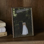 Aricka Silver Metal Beaded Picture Frame