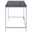 Weathered Grey And Chrome Rectangular Writing Desk