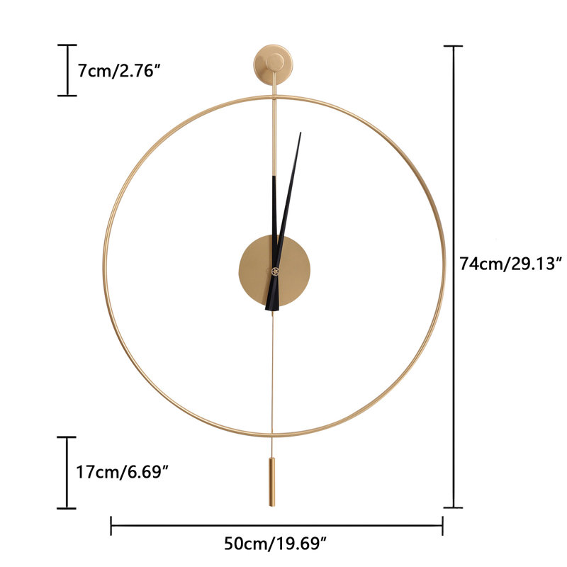 Horloge murale Insine, Or, Petit