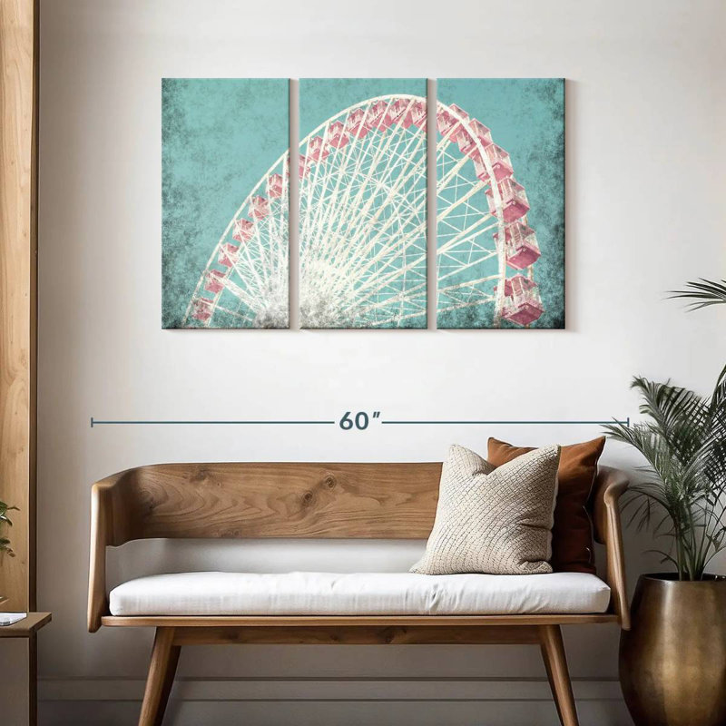 Grande roue corail Kerner, H 28 po x l 45 po