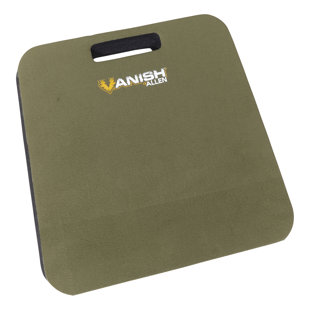 Coussin en mousse de couleur vert olive L 14 po x l 13 po x H 2 po