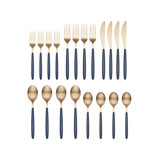 Cambridge Kiernan Navy Champagne 20-Piece Flatware Set