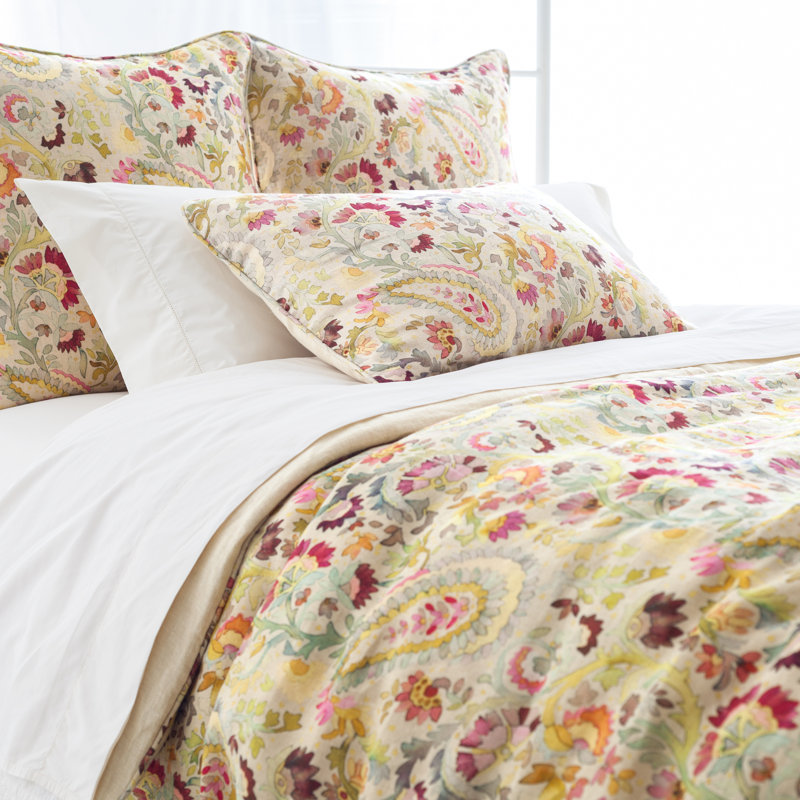 Ines Linen Duvet Cover, Twin/Twin XL Duvet Cover, Yellow