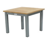 Low 20" Square Side Table Teak and Aluminum SoHo